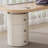 Curved desk for writing in cream simple for home