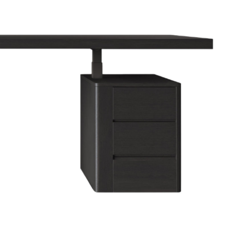 Bureau d'ordinateur Arencibia, Noir, H 52,76 po x l 86,61 po x P 33,46 po