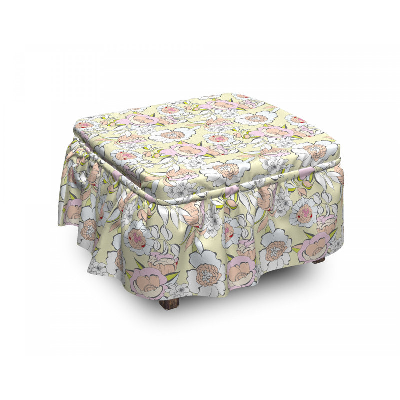 Housse pour décoratif repose-pieds, Gris brumeux