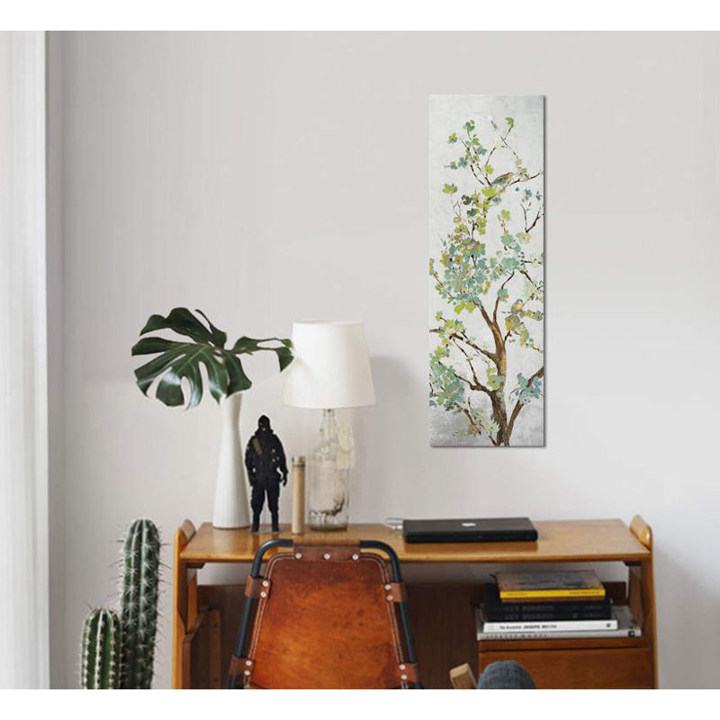 « sage branch i », impression sur toile tendue, H 36 po x l 12 po x P 1,5 po, Toile avec cadre noir