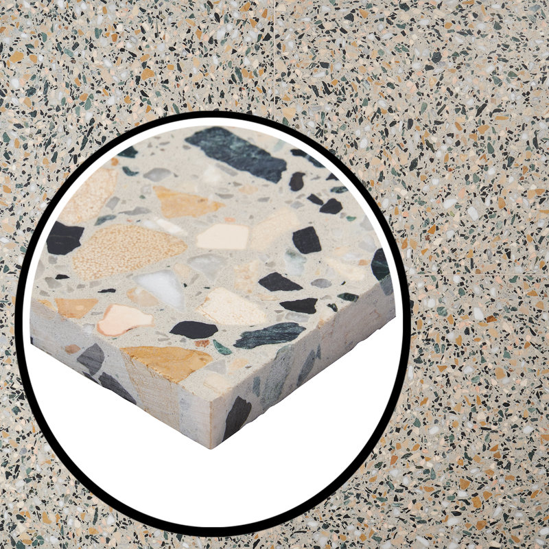 Terrazzo Italy 24x24 Honed Terrazzo Tile, Cava Terra Beige