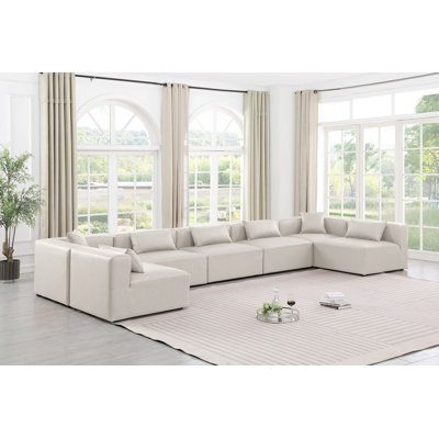 Canapé modulaire en similicuir de 7 pièces Houswerth