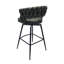 4 tabourets de bar tissés brun clair, cuir technique, pivotant à 360 °, cadre pour îlot de cuisine, bar, café pivotant revêtu de cuir, café en métal,
