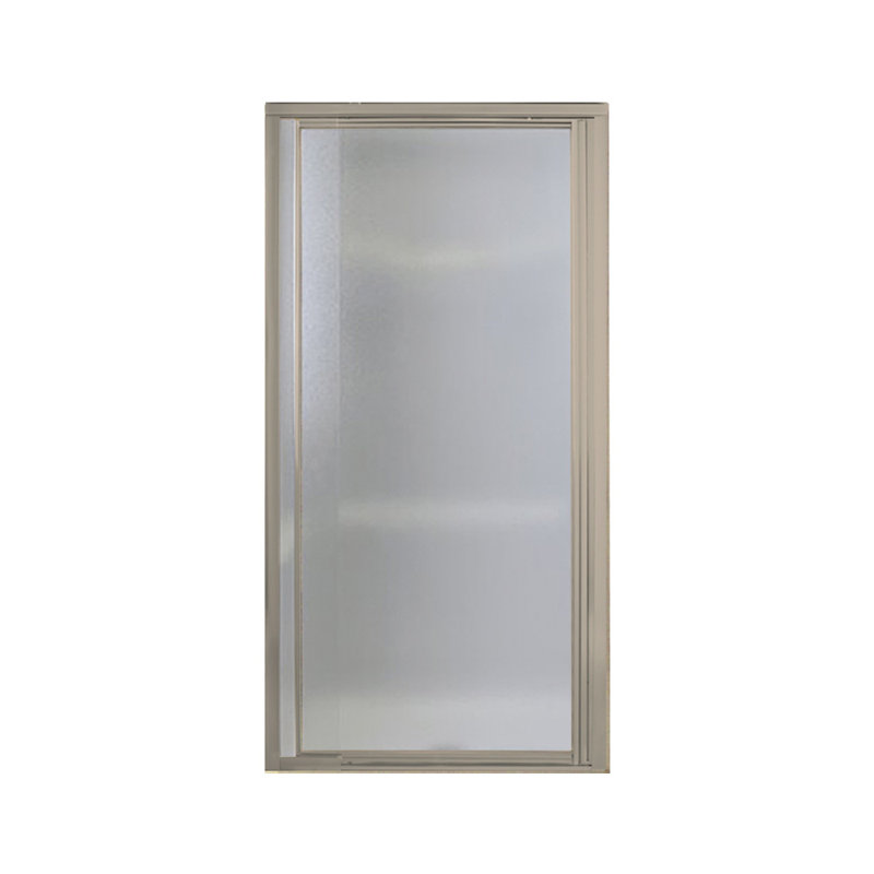 Vista Pivot II 73'' H Pivot Framed Shower Door with Pattern Glass