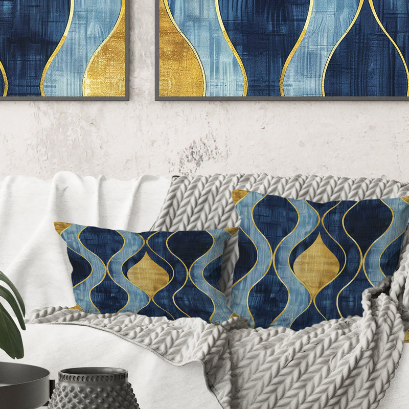 Coussin Blue Ogee