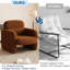 Fauteuil d'appoint en chanvre, fauteuil de détente ergonomique d'une capacité de 330 lb, fauteuil de lecture rembourré, assemblage rapide pour la chambre à coucher du salon-131533412