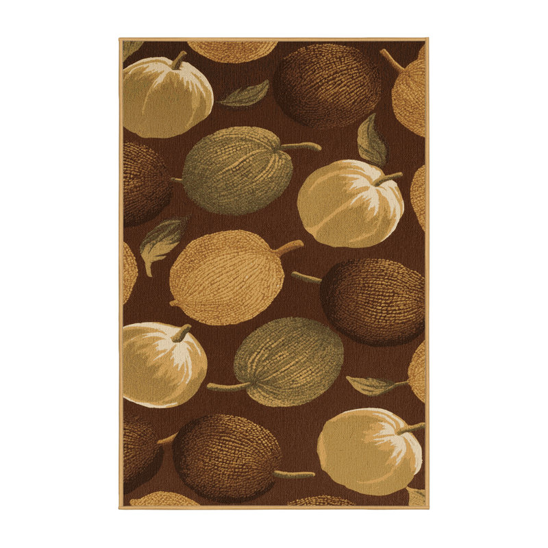 Washable Sapodilla Fruits Area Rug, Rectangle 2' x 3'