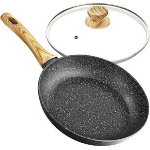 MICHELANGELO Frying Pan with Lid, Nonstick 8 Inch Frying Pan with Ceramic  Titanium Coating, Copper Frying Pan with Lid, Small Frying Pan 8 Inch