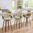 Modern Upholstered Swivel Counter Height Bar Stool-2107849368