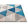 Rubino Modern Geometric Blue/Gray Easy to Clean Area Rug