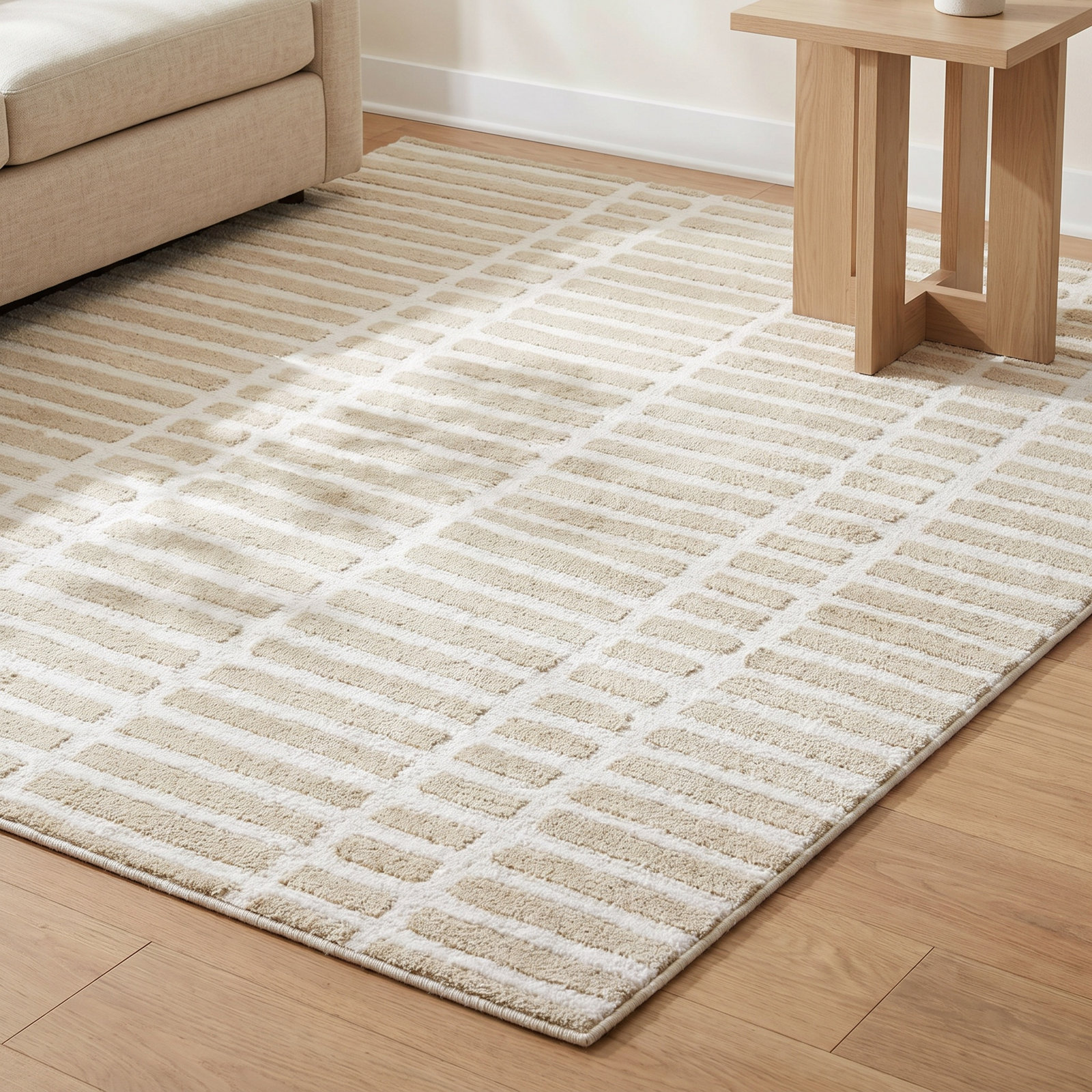 Wright Hand-Tufted Geometric Pattern Rug, Rectangle 8' x 10'