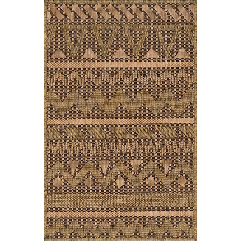 Tapis intérieur / extérieur brun clair Krickel, Rectangle 2 pi x 3 pi 1 po
