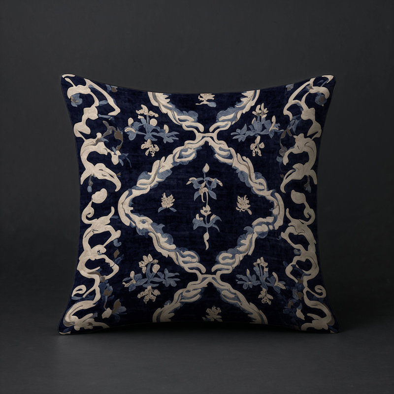 Modern Contemporary Indoor and Outdoor Throw Pillow, Grey/Black/Beige Geometric 7, Square 16"