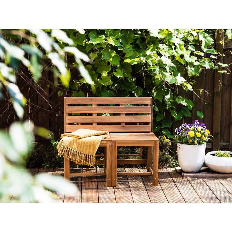 Thalia Solid Wood Acacia Outdoor Bench