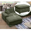 Canapé modulaire rembourré en U en chenille avec deux repose-pieds surdimensionnés-1572044103