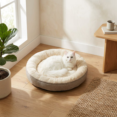Sanctuary Beige Comfort Pillow Cat Bed