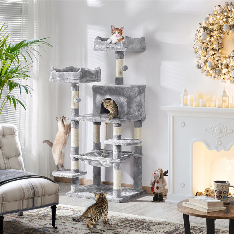 Cat Tree, Light Grey