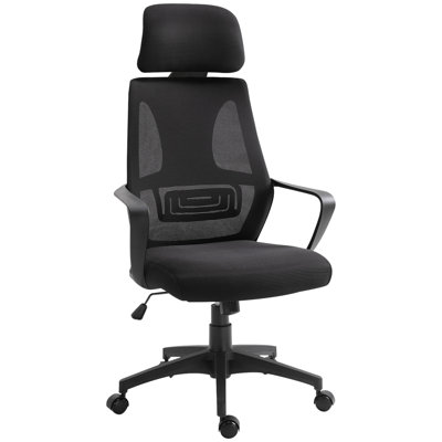 Vinsetto Ergonomic Office Chair High Back Lumbar Support Headrest Black