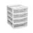 Desk & Countertop 4 Drawer Storage Bin W/Organizer Lid-1286191861