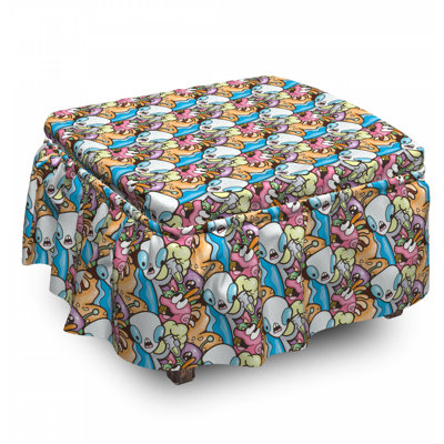 Box Cushion Ottoman Slipcover