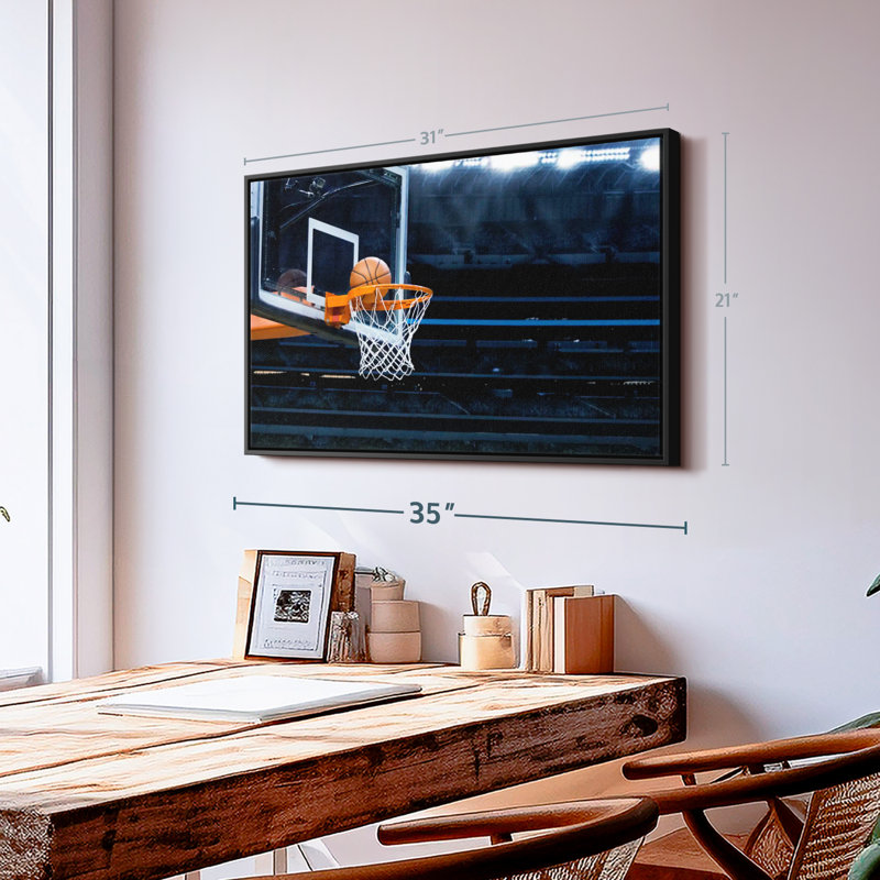 Impression sur toile Basketball Hoop Ball, H 21 po x l 31 po