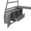 Lit mezzanine simple avec 7 tiroirs, 2 tablettes et un bureau-118007971
