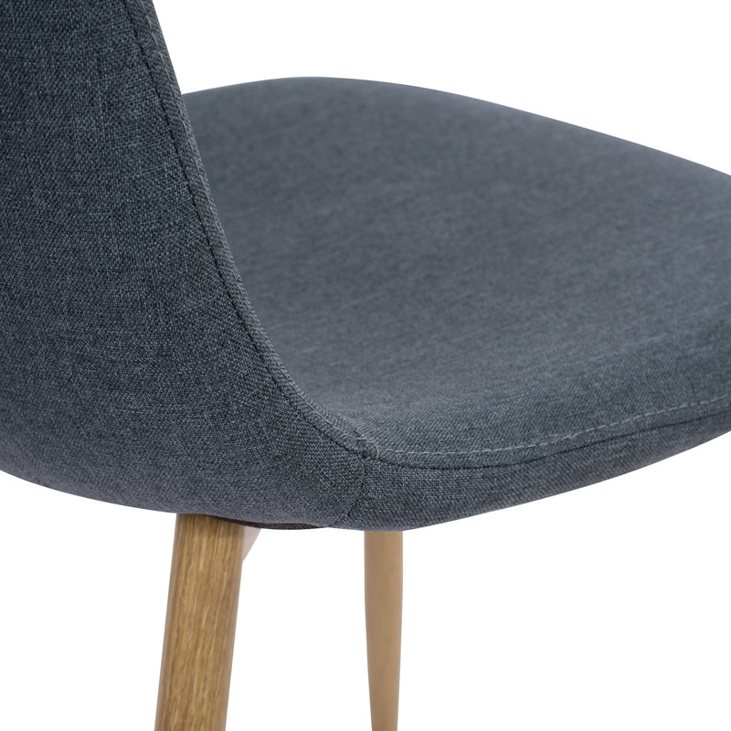 Chaise d'appoint rembourrée Durflinger, Bleu, Hêtre