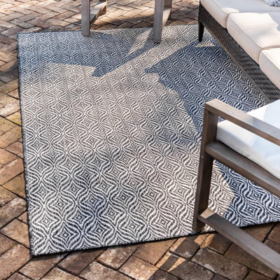 Tapis gris anthracite / ivoire Alishba