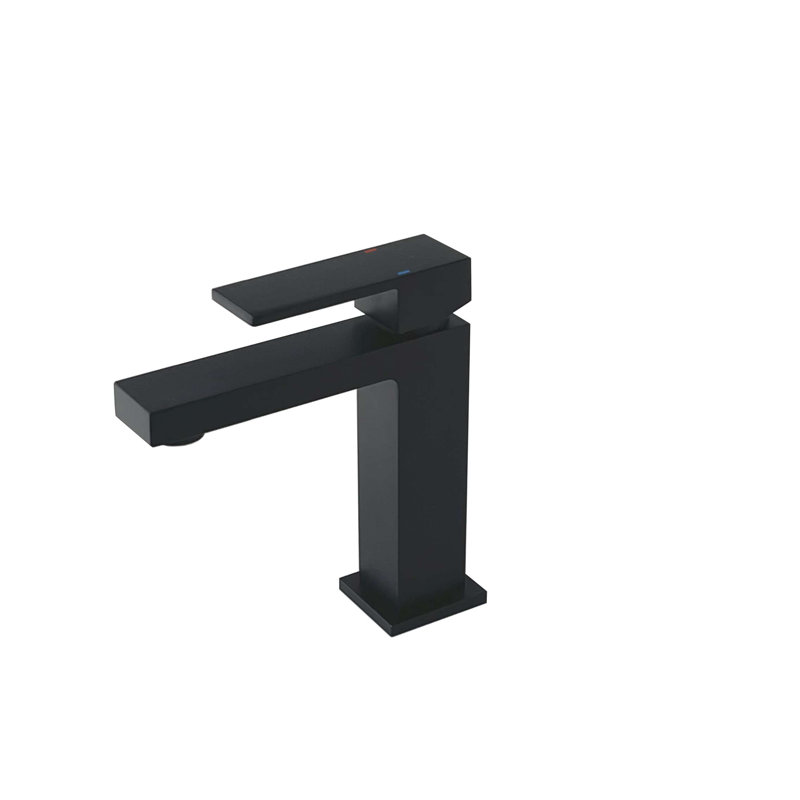 Stylish Single-Handle 6 ½" Matte Black Bathroom Faucet, Matte Black