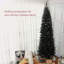 Arbre de Noël 8 pi, sapin de Noël artificiel non éclairé avec branches réalistes, sapin de Noël avec 1168 pointes, noir-118034135-118034137