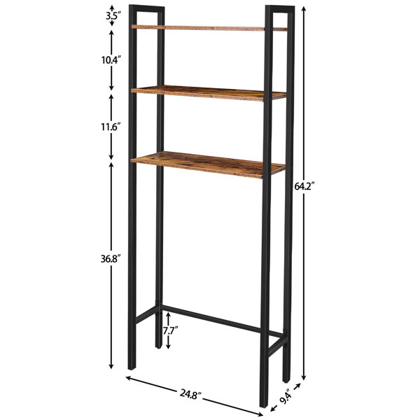 Appling 24.8 W x 64.2 H x 9.2 D Over-the-Toilet Storage Rebrilliant