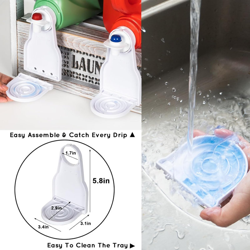 Laundry Detergent Holder With Drip Tray Catcher