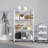 Steel Adjustable Height Shelving Unit with Wheels-1537080352-1537080356