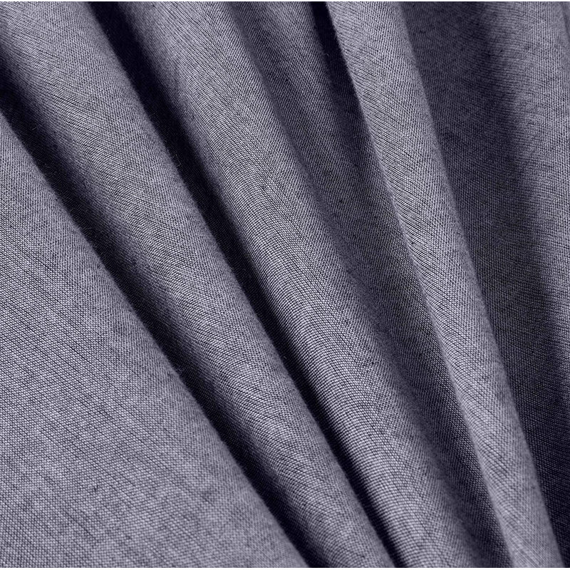 Light Denim Chambray Cotton Reversible Queen Comforter Set