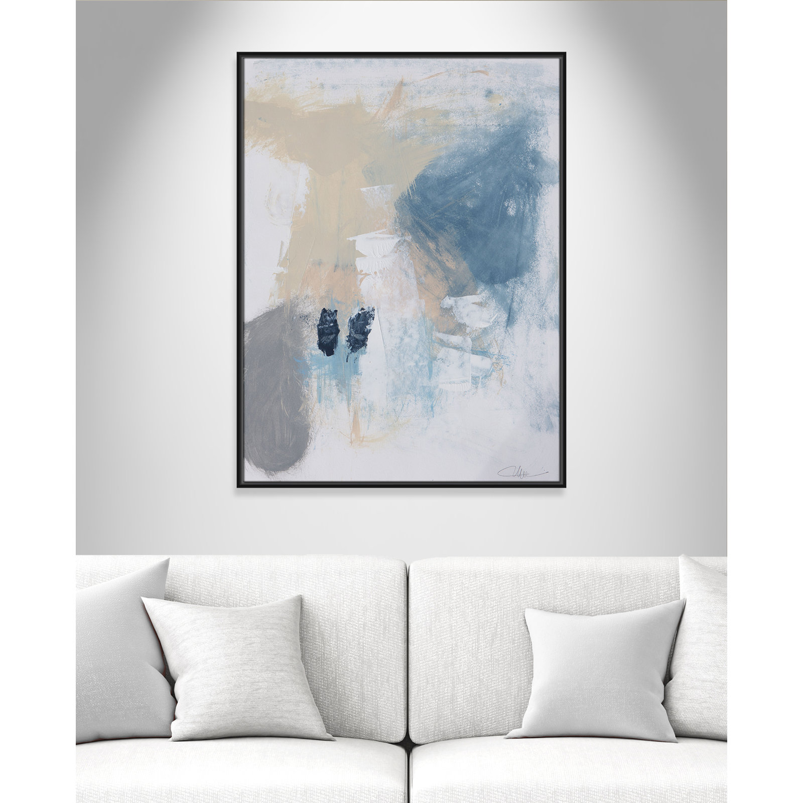 Coastal Carnival Collection "Coastal Carnival II" Print, No Mat, 41.5" H x 31.5" W x 2" D, Black Floater Framed Canvas