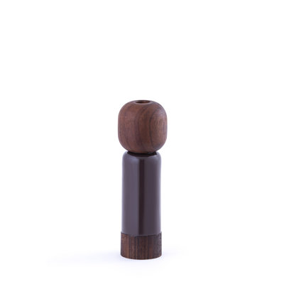 Bougeoir avec plateau en bois et métal