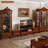 Maroon Solid Wood+Glass Display Cases