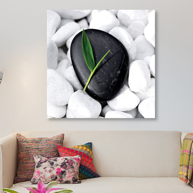 «Zen Stone», reproduction de photo sur toile, H 18 po x l 18 po x p 1,5 po, Toile tendue