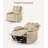 Manual Lazy Rocking Recliner with Cup Holder & USB Port, 360° Swivel Massage Recliner Chair with Heat in PU Leather for Living Room, Beige-391532744