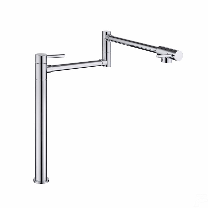 Robinet remplisseur de pot avec tige d'extension, Chrome chrome