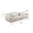 Spacious Sofas Beige Flannel Fabric Wood Frame Modern Home Lounge
