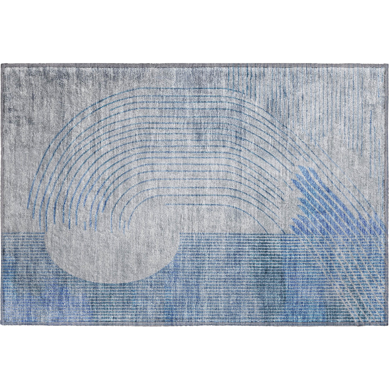 Premium Machine Washable Ariel Geometric Rug, Rectangle 1'8" x 2'6"