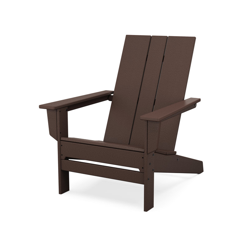 Chaise Adirondack en polyéthylène haute densité l 30,7 po Erlene, Acajou