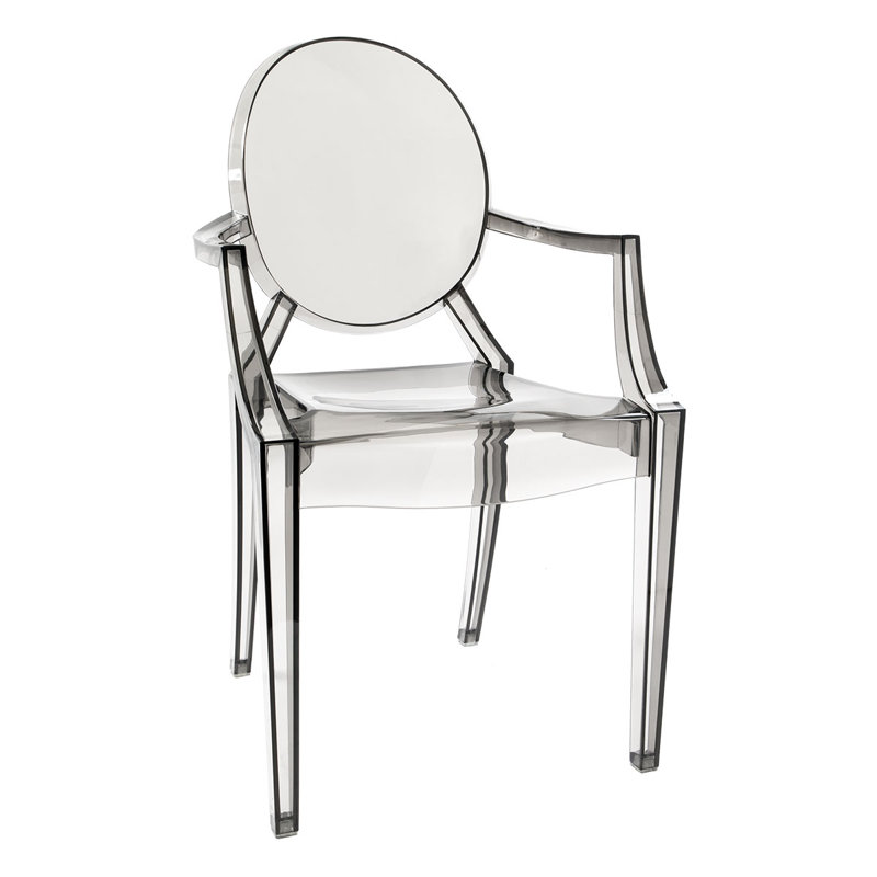 Fauteuil de coiffeuse Cristal Curva, Fumée
