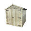 Quynh 8 ft. W x 9 ft. D Solid Wood Garden Shed