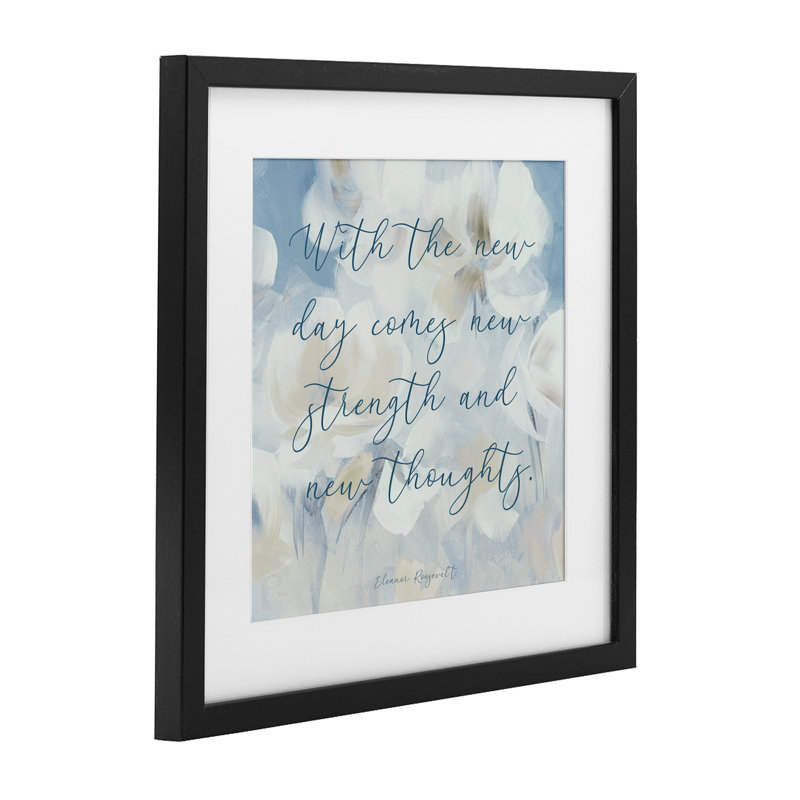 Force et nouvelles pensées, impression sous verre encadrée, design par Lanie Loreth, H 13 po x l 13 po, Cadre noir minuit