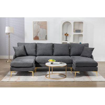 Fleurine Upholstered L-Shaped Sectional Reversible