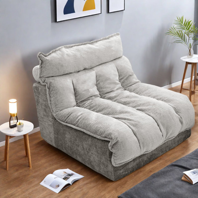 Canapé d'angle Compression Cloud, 45 pouces, en chenille, moderne et compact, pour la maison, Gris