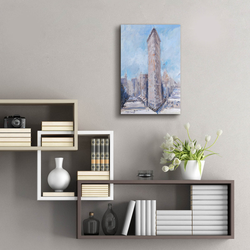«Flatiron» par Allayn Stevens, art mural acrylique, H 24 po x l 16 po