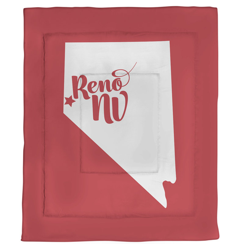 Nevada Polyester Comforter, Twin Comforter, Red